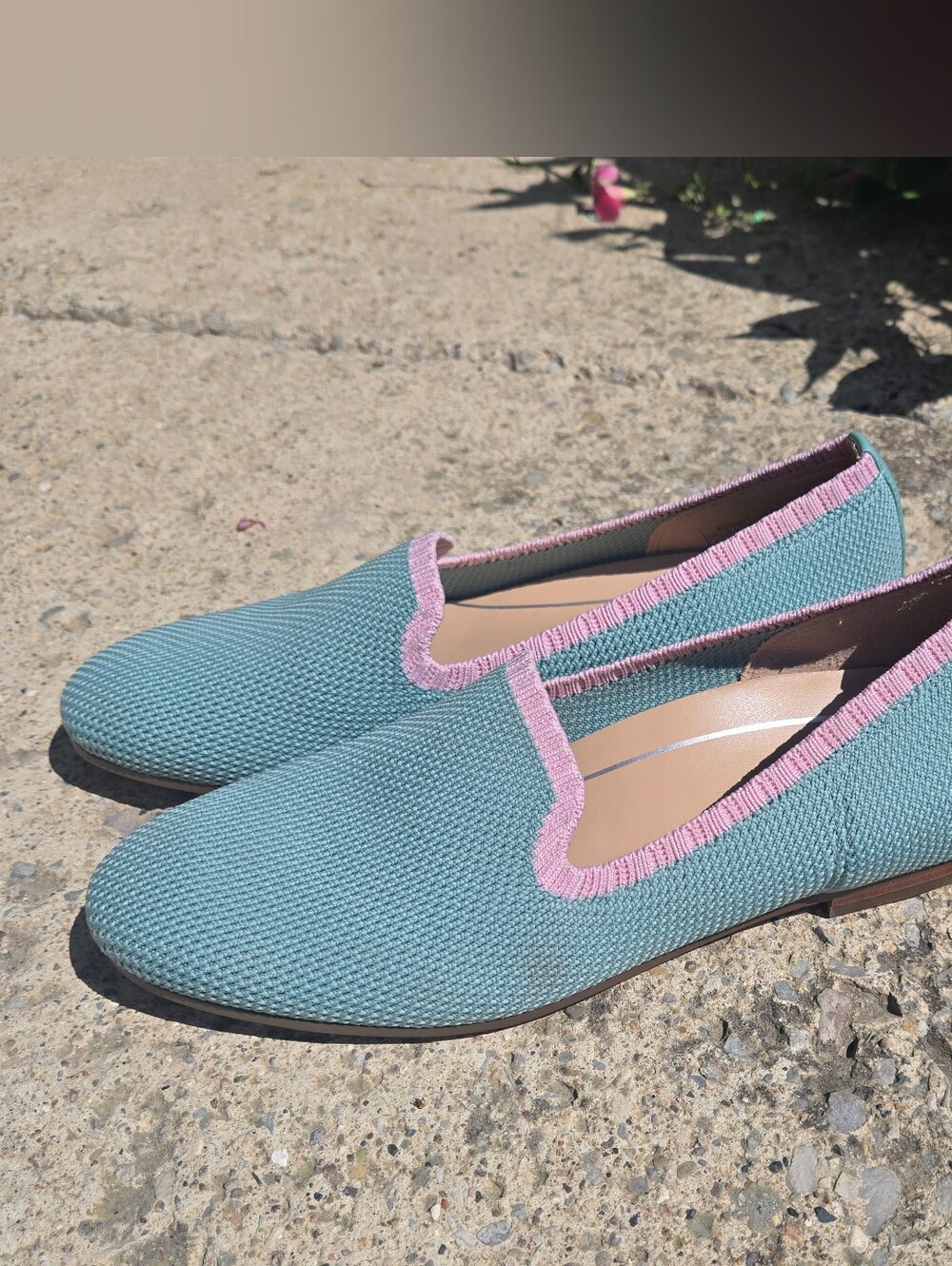 Vionic Willa Knit Flat Loafers Frosty Spruce Size 7